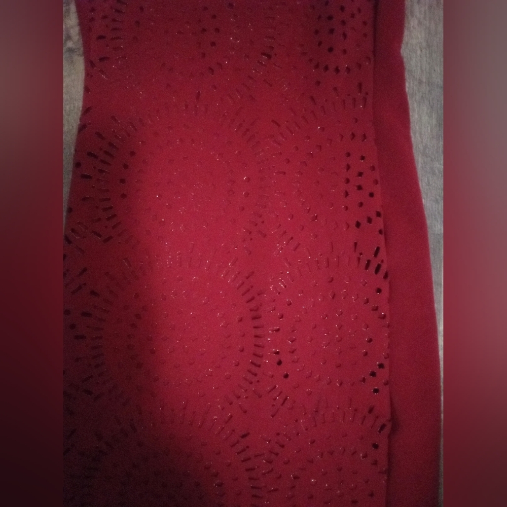 🍀Elegant Red Cut Out Dress - Picture 2 of 3